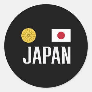 Japan Flag Japanese Footbyll Soccer Fan Men Women  Classic Round Sticker