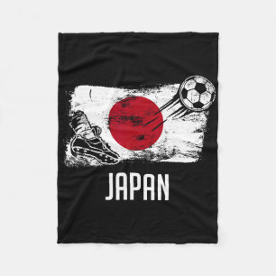 Japan Flag Jersey Japanese Soccer Team Japanese Fleece Blanket