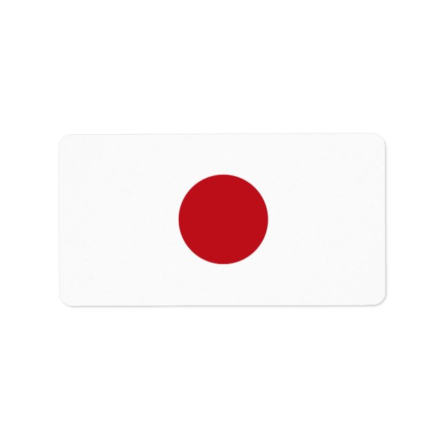 Japan flag label (Front)