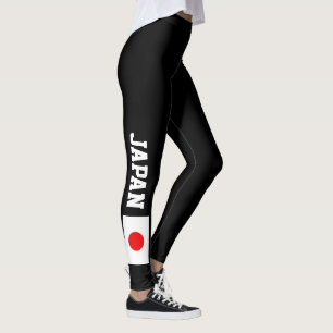 Japan flag leggings for sports fitness workout etc