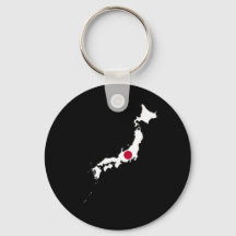 Japan flag on the map