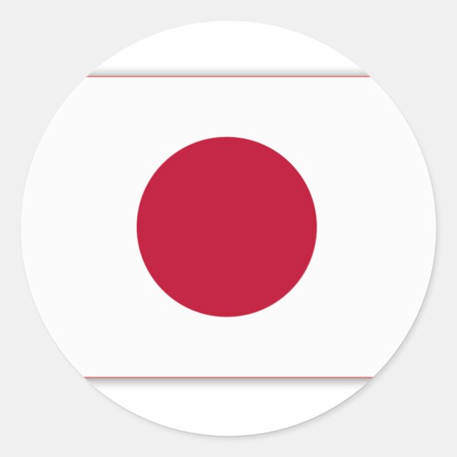 Japan Flag Products Classic Round Sticker (Front)