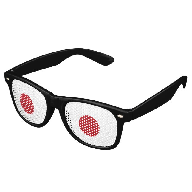Japan flag retro sunglasses (Angled)
