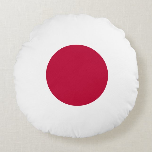 Japan Flag Round Pillow (Front)