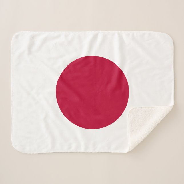 Japan Flag Sherpa Blanket (Front (Horizontal))