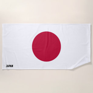 Japan Flag Splendid Patriotic Beach Towel