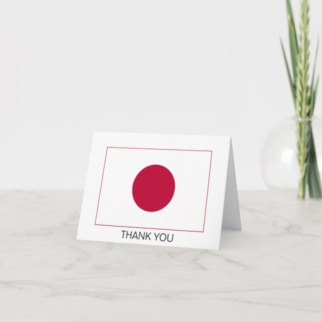 Japan Flag Thank You Card (Front)