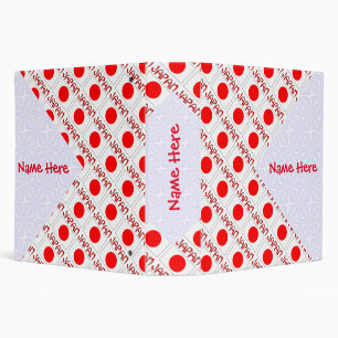 Japan Flag Tiled Personalized Ancestry Binder