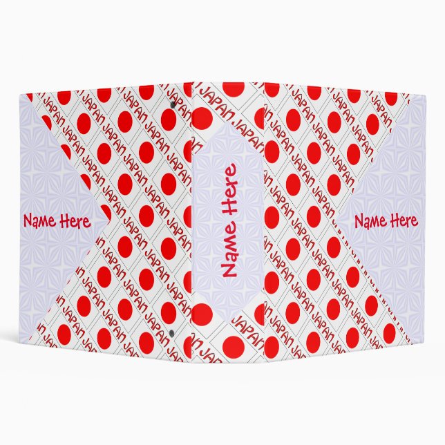 Japan Flag Tiled Personalized Ancestry  Binder (Background)