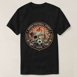 Japan Football Spirit 2026 Vintage Sakura Soccer T-Shirt