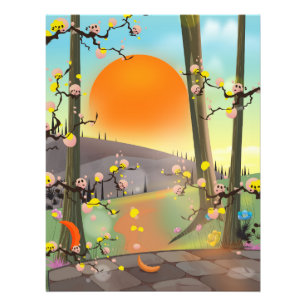 Japan Garden during a sunset Photo Print