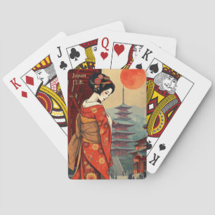 Japan geisha maiko Classic Playing Cards