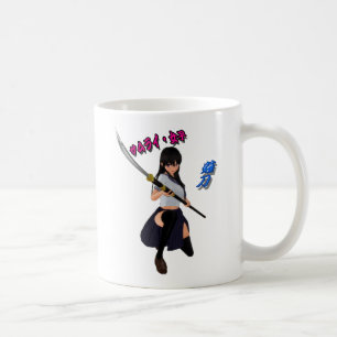JAPAN/GIRL/LADY/SAMURAI/ANIME/GAME/JAPANESE/KANJI/ COFFEE MUG