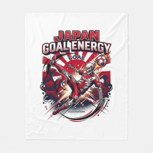 Japan Goal Energy Skeleton Striker Nations Creativ Fleece Blanket