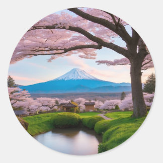 Japan Illustration Art #3 Classic Round Sticker