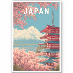 Japan Illustration Travel Art Vintage