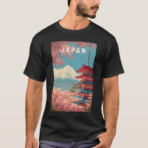 Japan Illustration Travel Art Vintage T-Shirt