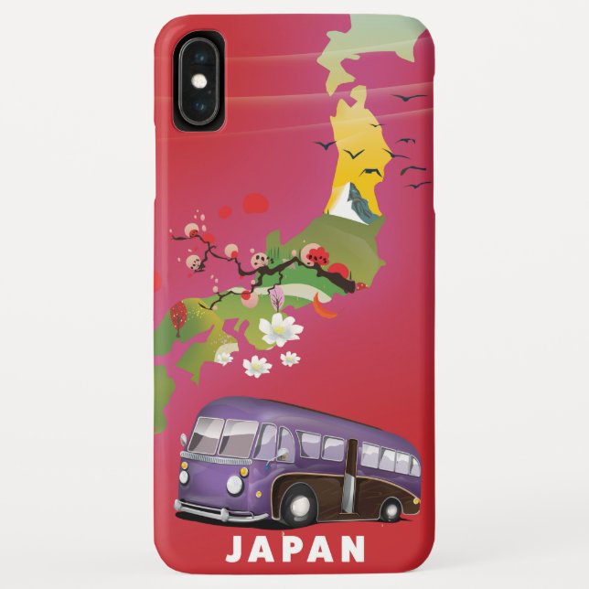 Japan Illustration travel poster. Case-Mate iPhone Case (Back)