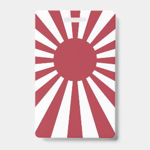 Japan Imperial Rising Sun Flag, Edo to WW2 Badge