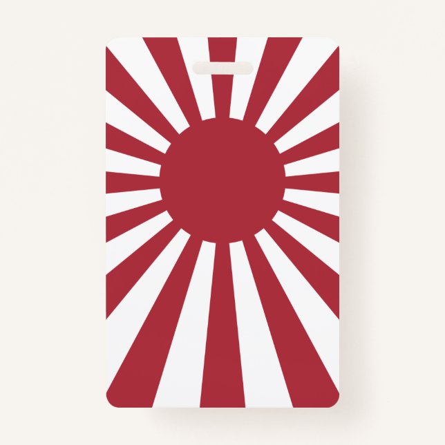 Japan Imperial Rising Sun Flag, Edo to WW2 Badge (Front)