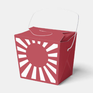 Japan Imperial Rising Sun Flag, Edo to WW2 Favor Box