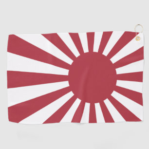 Japan Imperial Rising Sun Flag, Edo to WW2 Golf Towel