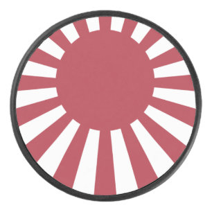 Japan Imperial Rising Sun Flag, Edo to WW2 Hockey Puck
