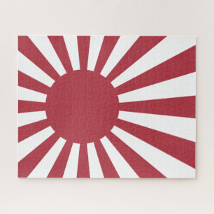 Japan Imperial Rising Sun Flag, Edo to WW2 Jigsaw Puzzle