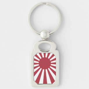 Japan Imperial Rising Sun Flag, Edo to WW2 Keychain