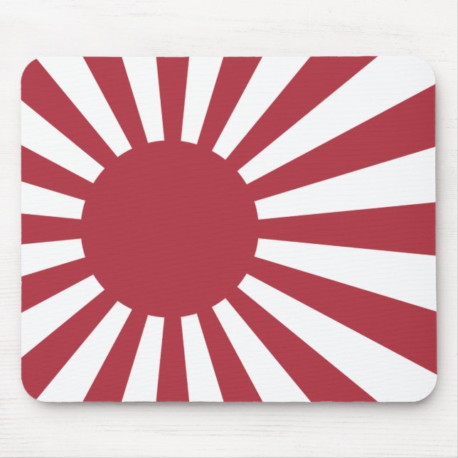 Japan Imperial Rising Sun Flag, Edo to WW2 Mouse Pad (Front)