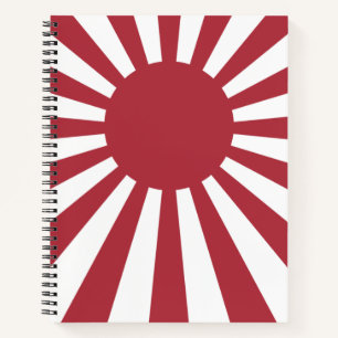 Japan Imperial Rising Sun Flag, Edo to WW2 Notebook