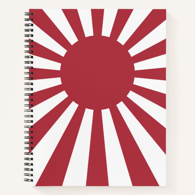 Japan Imperial Rising Sun Flag, Edo to WW2 Notebook (Front)