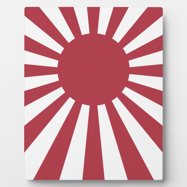 Japan Imperial Rising Sun Flag, Edo to WW2 Plaque (Front)