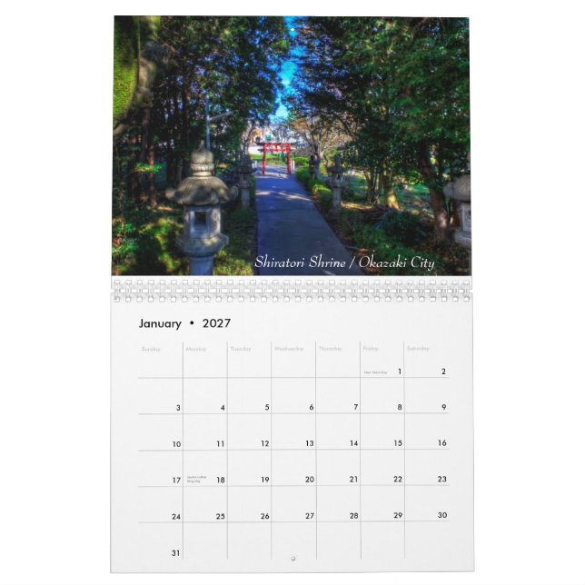 Japan in HDR Calendar (Jan 2027)