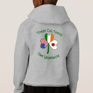 Japan Ireland USA Shamrock Flag Personalized