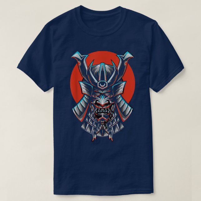 japan japanes art Samurai Mask  T-Shirt (Design Front)
