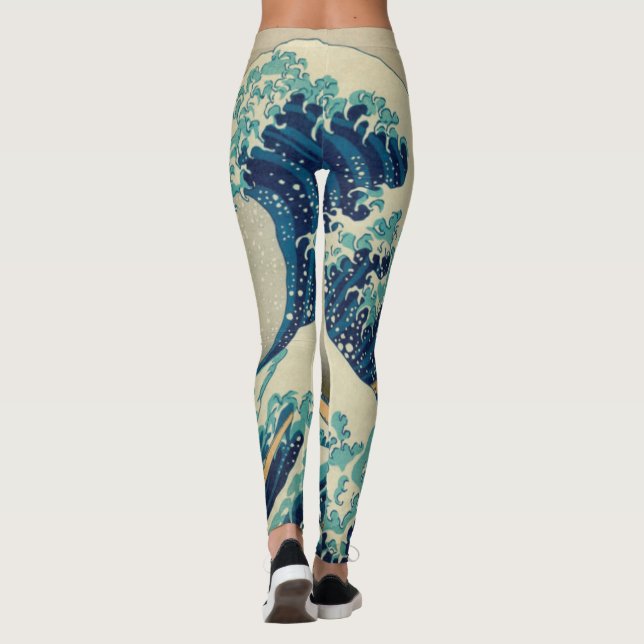 Japan - Japanese Art (Great Wave off Kanagawa) Leggings (Back)