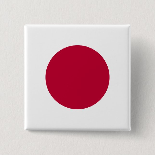Japan (Japanese) Flag 2 Inch Square Button (Front)