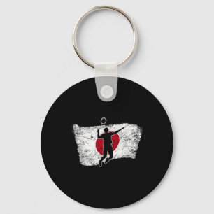 Japan Japanese Flag Badminton Keychain