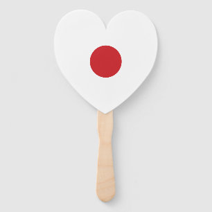 Japan   Japanese Flag Heart Hand Fan