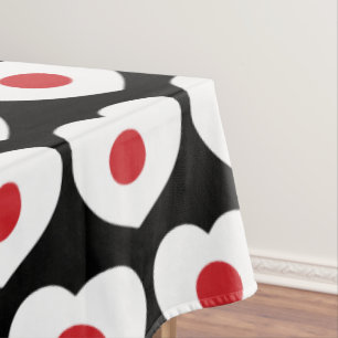 Japan Japanese Flag Heart Tablecloth