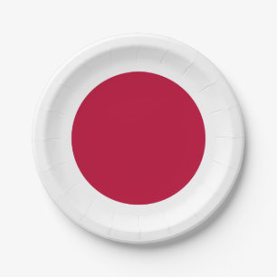 Japan (Japanese) Flag Paper Plate