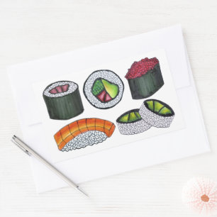 Japan Japanese Food Sushi Maki Rolls Restaurant Sticker