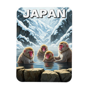 Japan Jigokudani Monkey Park Snow Monkeys Magnet
