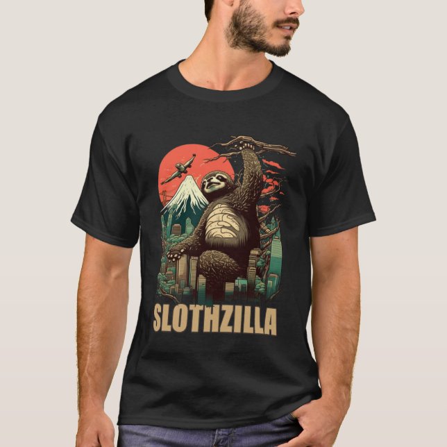 Japan Kaiju Sloth Slothzilla T-Shirt (Front)