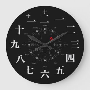 Japan kanji style [black face] large clock