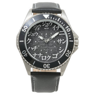 Japan Katakana MANGA style [black face] Watch