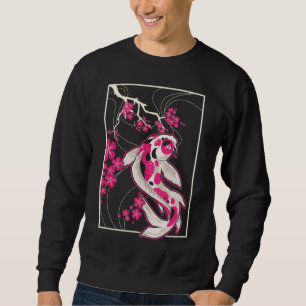 Japan Koi Fish Cherry Blossom Japanese Nishikigoi Sweatshirt
