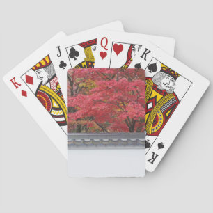 Japan, Kyoto, Autumn Color at Eikando Temple Playing Cards