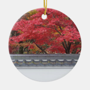 Japan, Kyoto, Autumn Colour at Eikando Temple Ceramic Ornament